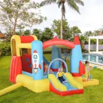 Large Inflatable Bounce House 4-in-1 Bouncy Castle with Dual Slides Climbing Wall Trampoline and Water Pool for Endless Fun - Image 2