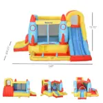 Large Inflatable Bounce House 4-in-1 Bouncy Castle with Dual Slides Climbing Wall Trampoline and Water Pool for Endless Fun - Image 3
