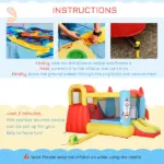 Large Inflatable Bounce House 4-in-1 Bouncy Castle with Dual Slides Climbing Wall Trampoline and Water Pool for Endless Fun - Image 6