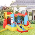 Large Inflatable Bounce House 4-in-1 Bouncy Castle with Dual Slides Climbing Wall Trampoline and Water Pool for Endless Fun - Image 10