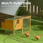PawHut Large Metal Chicken Coop with Waterproof and Anti-UV Cover for Yard, Outdoor, Duck, Rabbit, 9.2 ft x 31.2 ft x 6.5 ft - Image 5