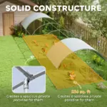 PawHut Large Metal Chicken Coop with Waterproof and Anti-UV Cover for Yard, Outdoor, Duck, Rabbit, 9.2 ft x 31.2 ft x 6.5 ft - Image 6
