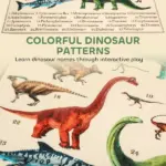 Qaba Large Play Mat 79 Inch x 59 Inch, Crawling Mat for Toddlers, Living Room and Bedroom with Dinosaur Pattern, Khaki - Image 5