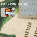 Qaba Large Play Mat 79 Inch x 59 Inch, Crawling Mat for Toddlers, Living Room and Bedroom with Dinosaur Pattern, Khaki - Image 8