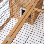 Large Rabbit Cage, Outdoor with Openable Main House, Waterproof Rabbit House, for Small Animals with Ventilation Doors, Natural - Image 8