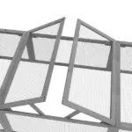 Large Wooden Rabbit Hutch Gray Small Animal Habitat with Outdoor Run Lockable Doors - Image 7