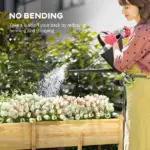 Outsunny Large Wooden Raised Garden Bed Elevated Planter Box with Legs Bed Liner Drain Holes 74x18x26 - Image 7