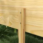 Outsunny Large Wooden Raised Garden Bed Elevated Planter Box with Legs Bed Liner Drain Holes 74x18x26 - Image 8