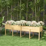 Outsunny Large Wooden Raised Garden Bed Elevated Planter Box with Legs Bed Liner Drain Holes 74x18x26 - Image 10