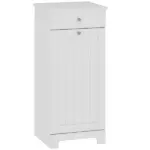 Laundry Hamper Cabinet, Laundry Cabinet with Tilt Out Laundry Basket and Drawer, White - Image 11