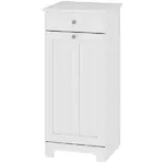 Laundry Hamper Cabinet, Laundry Cabinet with Tilt Out Laundry Basket and Drawer, White