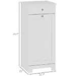 Laundry Hamper Cabinet, Laundry Cabinet with Tilt Out Laundry Basket and Drawer, White - Image 3