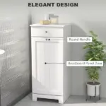 Laundry Hamper Cabinet, Laundry Cabinet with Tilt Out Laundry Basket and Drawer, White - Image 7