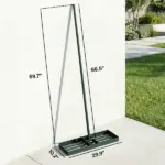 Outsunny Lawn Leveling Rake, 30" x 10" Heavy-Duty Yard Leveling Rake with 66.5" Handle for Backyard, Golf Course - Image 3