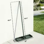 Outsunny 36 Inch Lawn Leveling Rake with 66.5 Inch Handle Green - Image 3