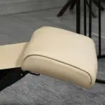 HOMCOM Leather Manual Recliner, Adjustable Swivel Lounge Chair with Footrest, Armrest and Wrapped Wood Base for Living Room, Cream White - Image 7