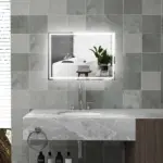 HOMCOM LED Bathroom Vanity Mirror 32x24 Inch Smart Touch Dimmable 3 Colors Makeup Mirror - Image 2