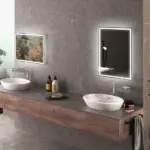 HOMCOM LED Bathroom Vanity Mirror 32x24 Inch Smart Touch Dimmable 3 Colors Makeup Mirror - Image 9