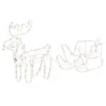 Outsunny LED Christmas Reindeer and Sleigh Decoration 35 Warm White Lights Steel Frame for Yard Indoor Outdoor - Image 11