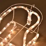 Outsunny LED Christmas Reindeer and Sleigh Decoration 35 Warm White Lights Steel Frame for Yard Indoor Outdoor - Image 9