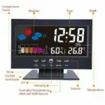 LED Digital Alarm Clock with Calendar Thermometer and Hygrometer - Image 16