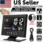 LED Digital Alarm Clock with Calendar Thermometer and Hygrometer