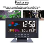 LED Digital Alarm Clock with Calendar Thermometer and Hygrometer - Image 2