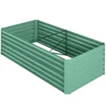 Light Green Garden Bed - Galvanized Steel Raised Planter with Rods 71 x 36 x 23 - Image 11