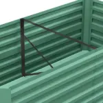 Light Green Garden Bed - Galvanized Steel Raised Planter with Rods 71 x 36 x 23 - Image 8