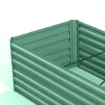 Light Green Garden Bed - Galvanized Steel Raised Planter with Rods 71 x 36 x 23 - Image 9