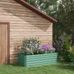 Light Green Garden Bed - Galvanized Steel Raised Planter with Rods 71 x 36 x 23 - Image 10