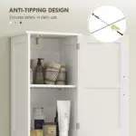 HOMCOM Linen Cabinet Bathroom with Drawer, 67 Inch Tall Bathroom Storage Cabinet with Doors and Shelves, Farmhouse Style, White - Image 7