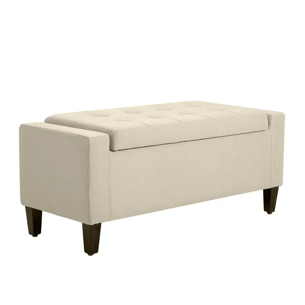 linen-tufted-storage-ottoman-bench-with-lift-top-for-spacious-living-room-entryway-bedroom-decor-beige.webp HOMCOM Linen Tufted Storage Ottoman Bench with Lift Top for Spacious Living Room Entryway Bedroom Decor Beige - Image 1