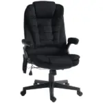 Vinsetto Linen Vibrating Massage Heat Office Chair High Back Recliner Padded Armrests Remote Control Black - Image 11