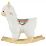 Llama Sheep Plush Rocking Horse with Handle Grip and Saddle, Ages 18 to 36 Months, White - Image 11