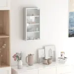Lockable Medicine Cabinet 12"x24", 4 Tier, Stainless Steel, Bathroom Wall Box with Shelves - Image 11