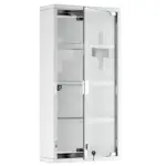 Lockable Medicine Cabinet 12"x24", 4 Tier, Stainless Steel, Bathroom Wall Box with Shelves - Image 12