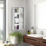 Lockable Medicine Cabinet 12"x24", 4 Tier, Stainless Steel, Bathroom Wall Box with Shelves - Image 10