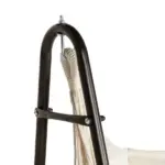 Outsunny Lounge Hammock Chair with Curved Stand and Storage, Two-Tone Cream and Brown - Image 7