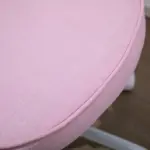 HOMCOM Love Shape Swivel Leisure Chair on Wheels Upholstery Home Office Computer Chair Linen Fabric Vanity Seat for Girls Women - Image 9