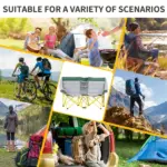 2 Person Folding Camping Chair with Carry Bag and Cup Holders, Green - Image 7