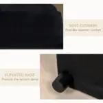 PawHut Luxury Dog Bed for Small Dogs, Hidden Storage, 3" Foam Cushion, Modern Pet Sofa, Black - Image 7