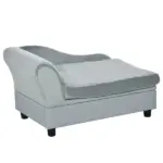 PawHut Luxury Dog Bed for Small Dogs, Hidden Storage, Soft Foam Couch, Modern Pet Furniture, Gray - Image 11