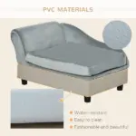 PawHut Luxury Dog Bed for Small Dogs, Hidden Storage, Soft Foam Couch, Modern Pet Furniture, Gray - Image 9