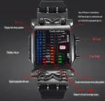 Multicolor LED Digital Sports Watch with Silicone Band - Image 2