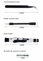 117 Piece Magnetic Precision Screwdriver Bit Repair Tool Kit - Image 8