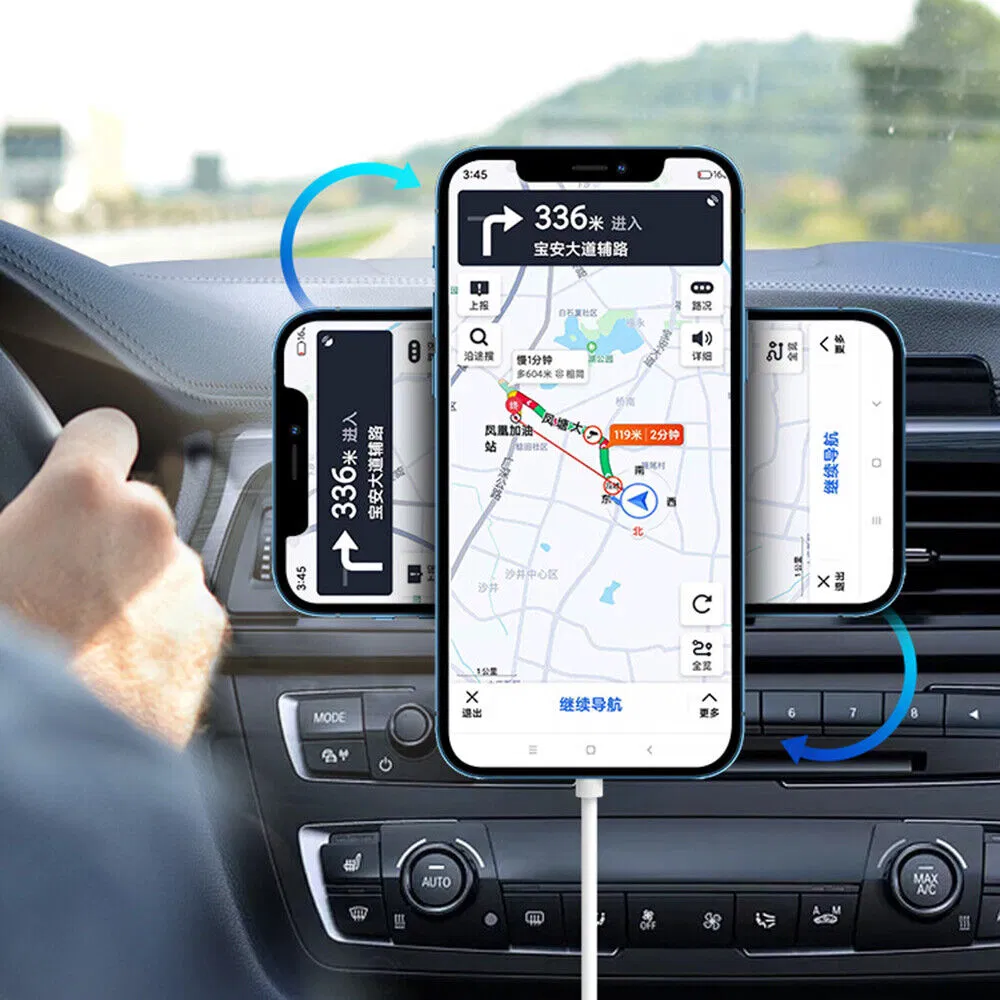 Type C 15W Magnetic Wireless Car Charger Air Vent Mount for iPhone 12 13 14