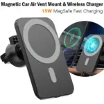 15W Magnetic Wireless Car Charger Air Vent Mount for iPhone 12 13 14 Series - Image 4