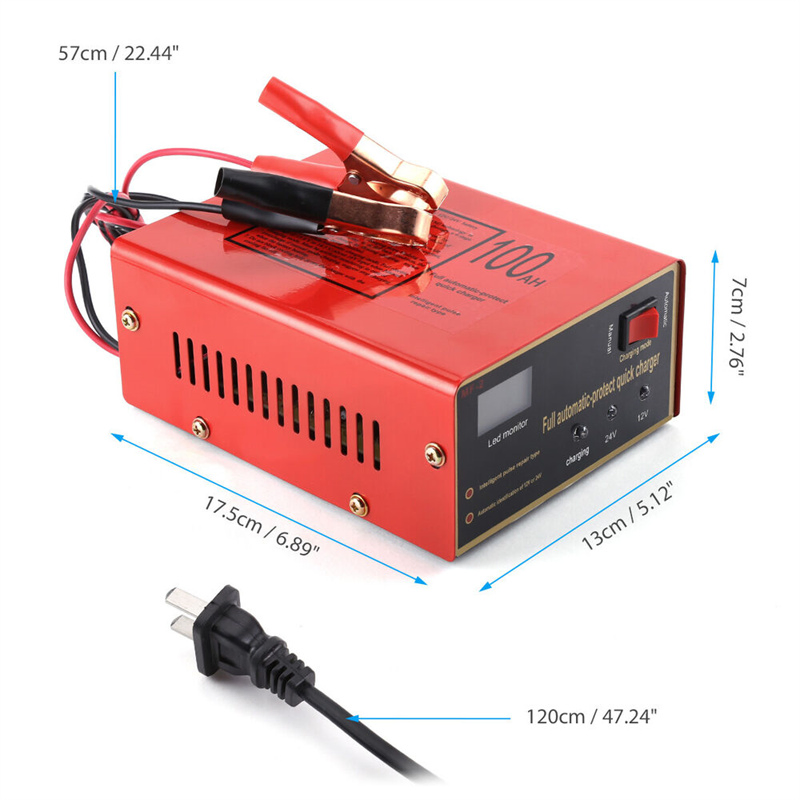 12V 24V 10A 140W Automatic Automotive Battery Charger with LED Display