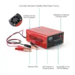 12V 24V 10A 140W Automatic Automotive Battery Charger with LED Display - Image 3